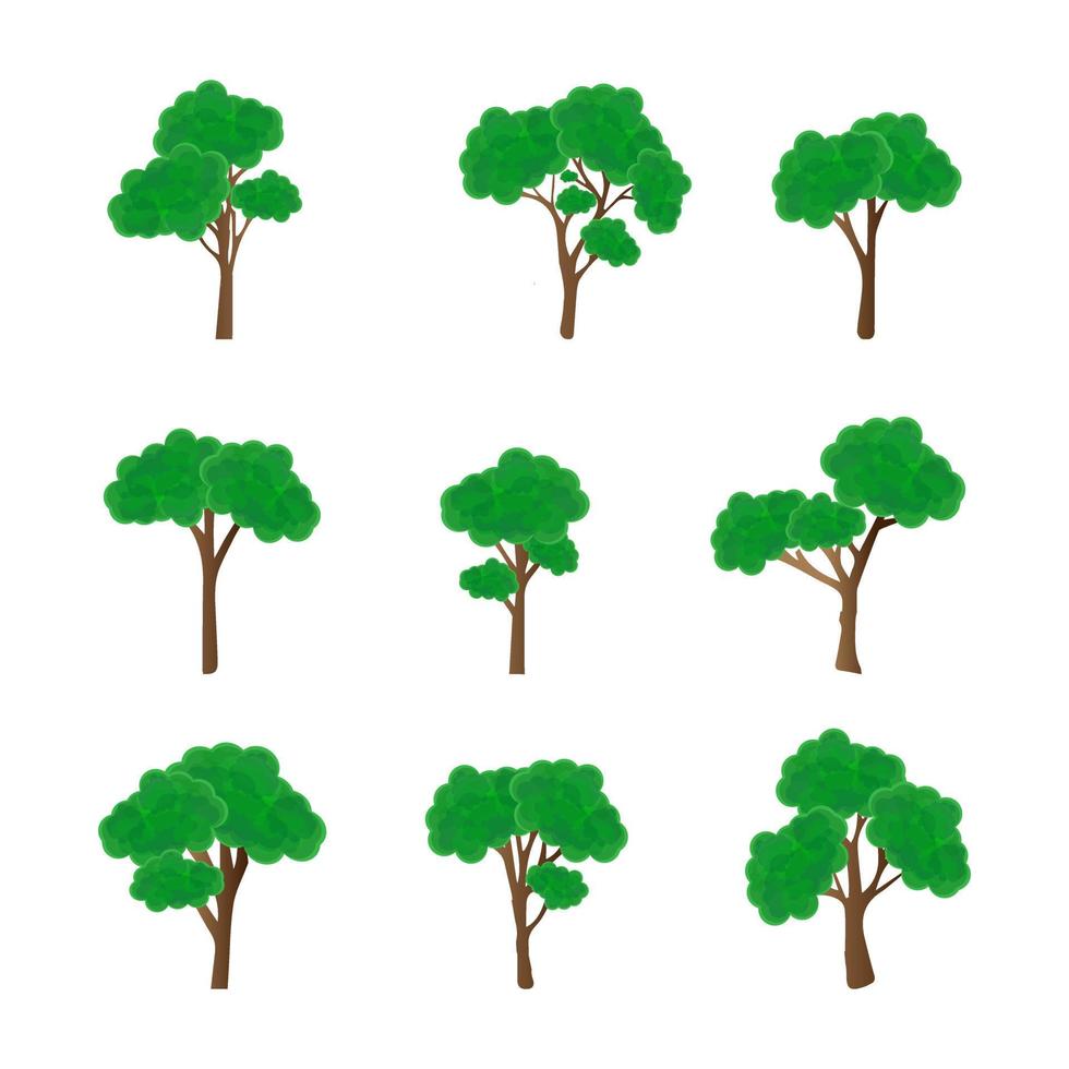 linda ilustración de forma de árbol vector