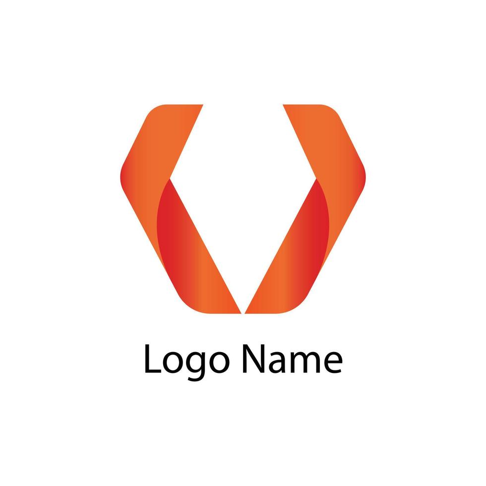 V company logo illustration design vector