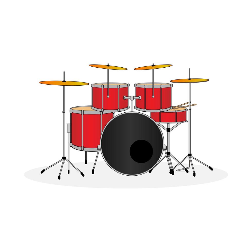 cute drum illustration design vector