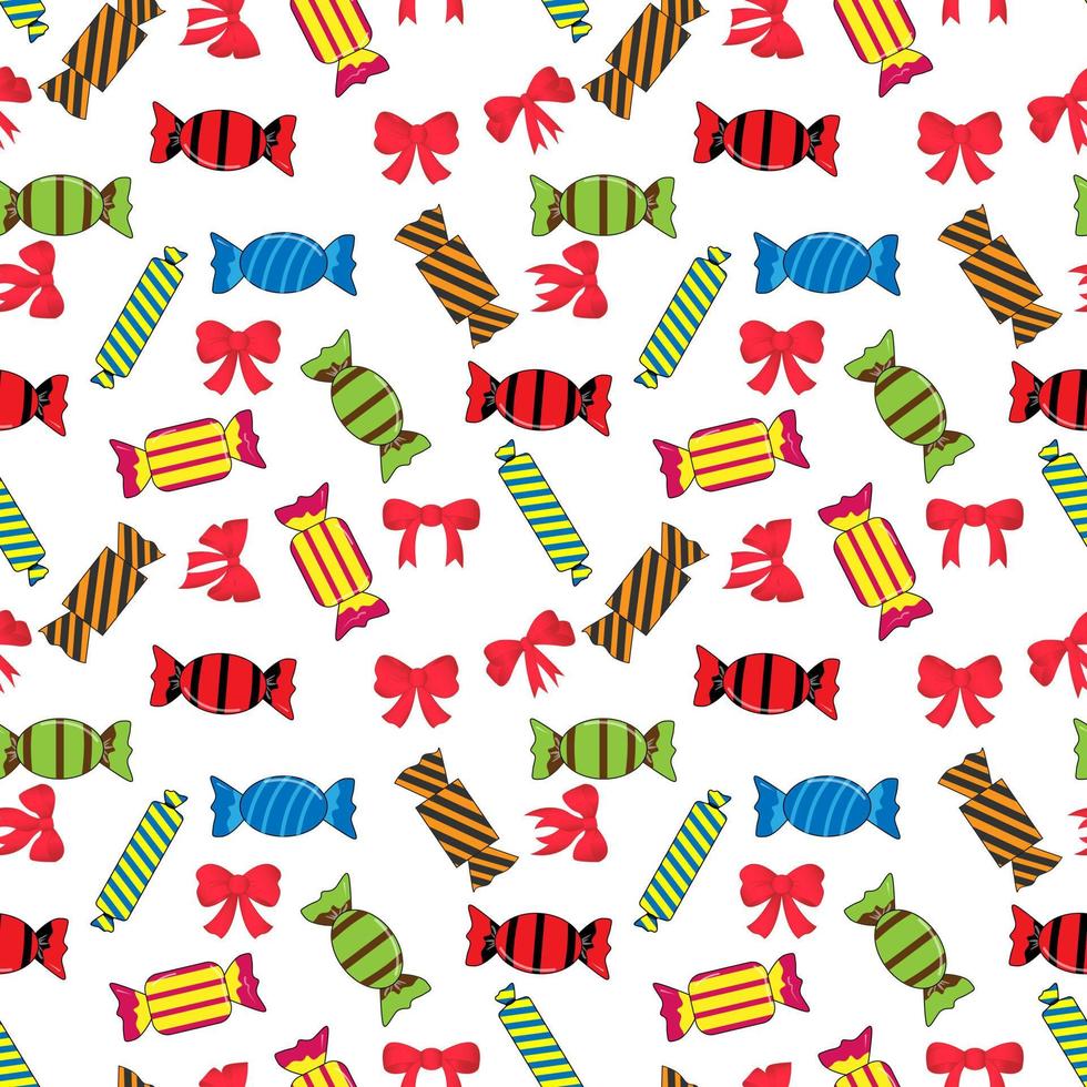 cute candy pattern design vector