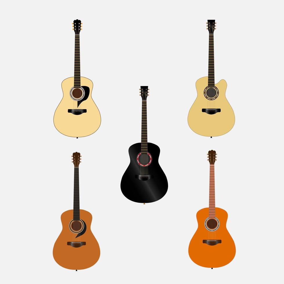 cute guitar illustration design vector