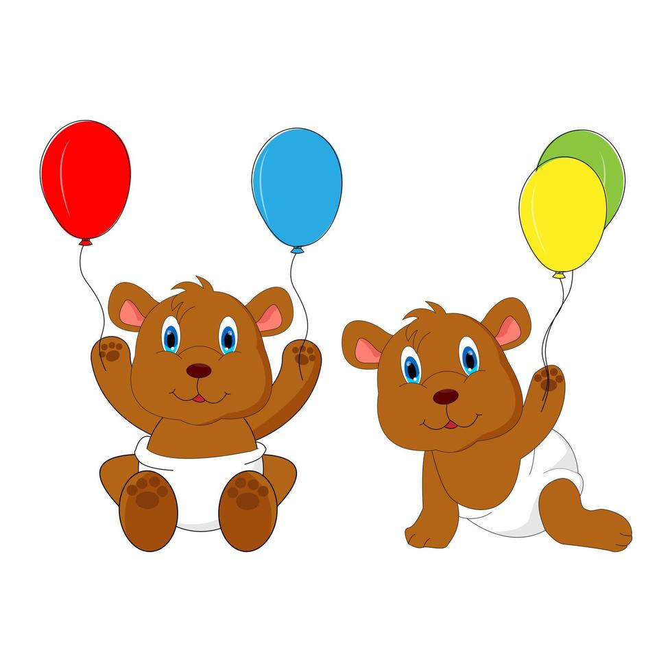 cute bear animal cartoon illustration design vector