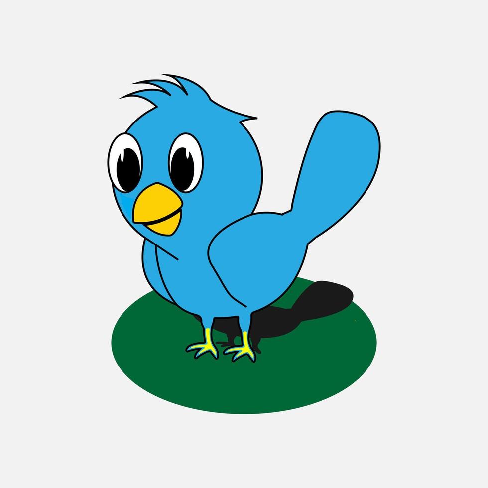 cute bird animal cartoon vector