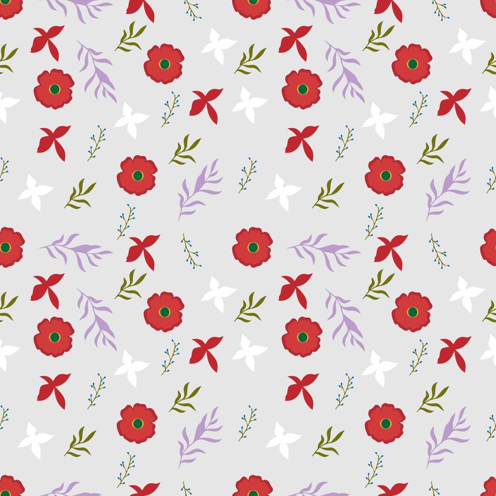 cute flower pattern design vector