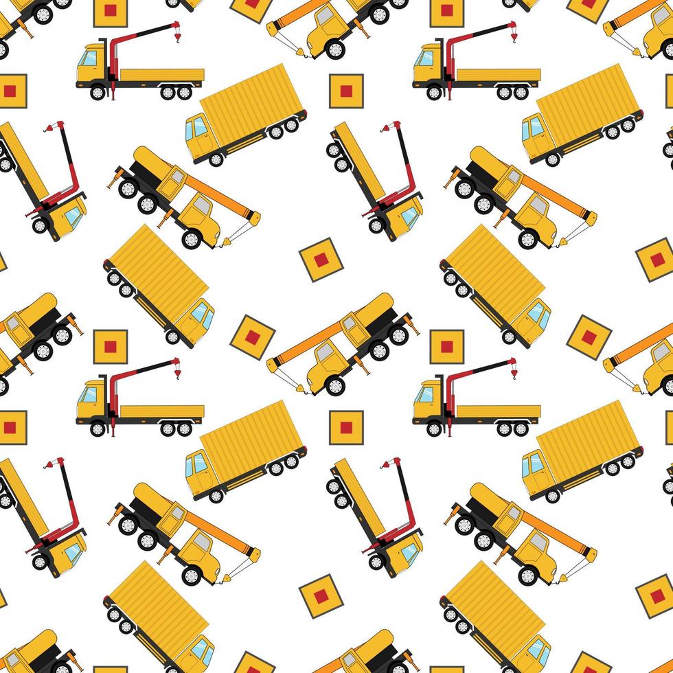 cute truck pattern design vector