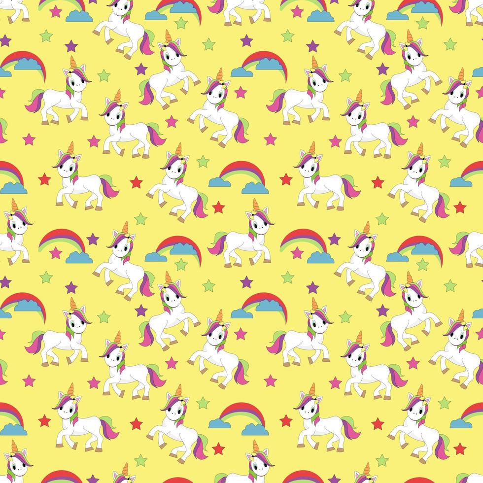 cute unicorn pattern design vector