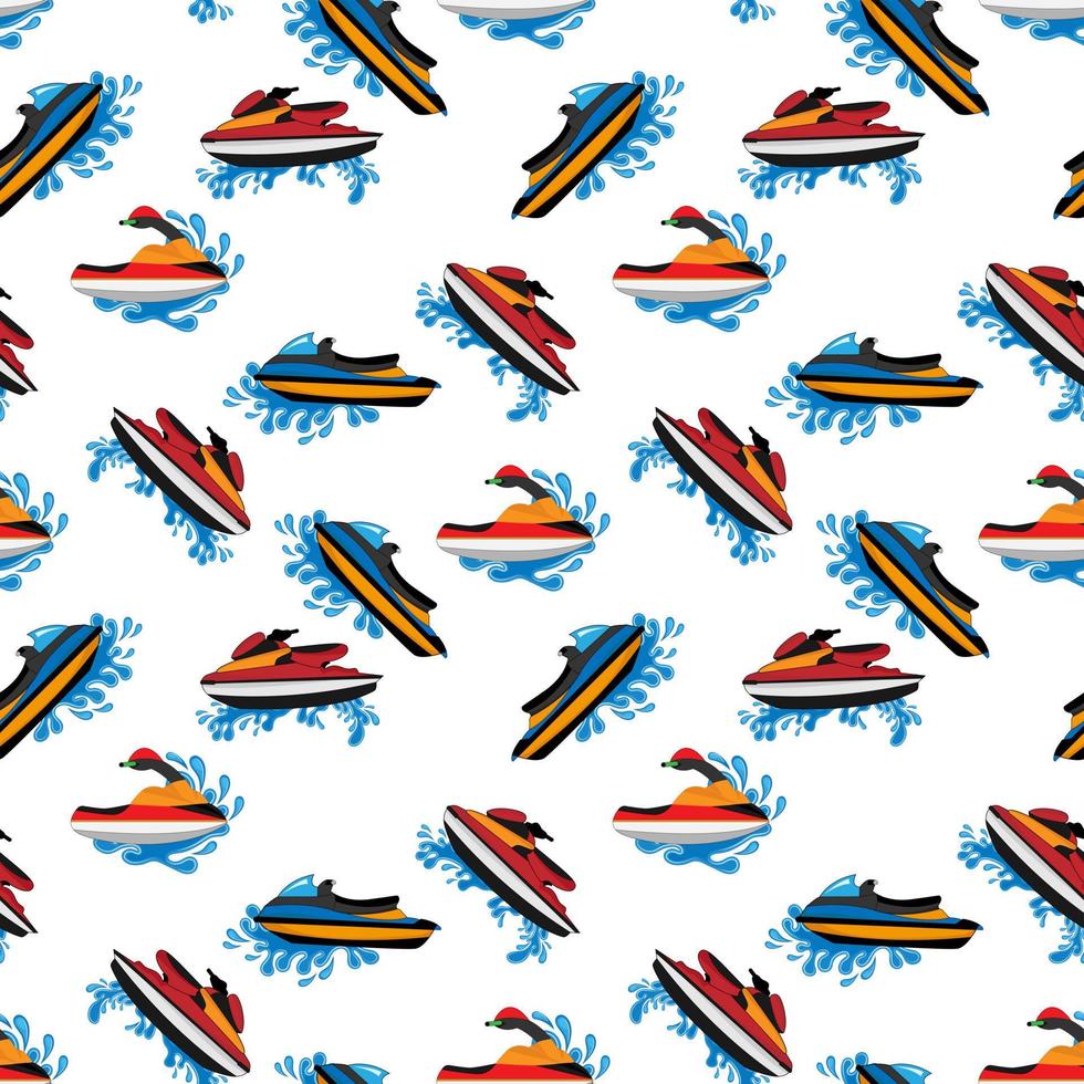 cute boat pattern design vector
