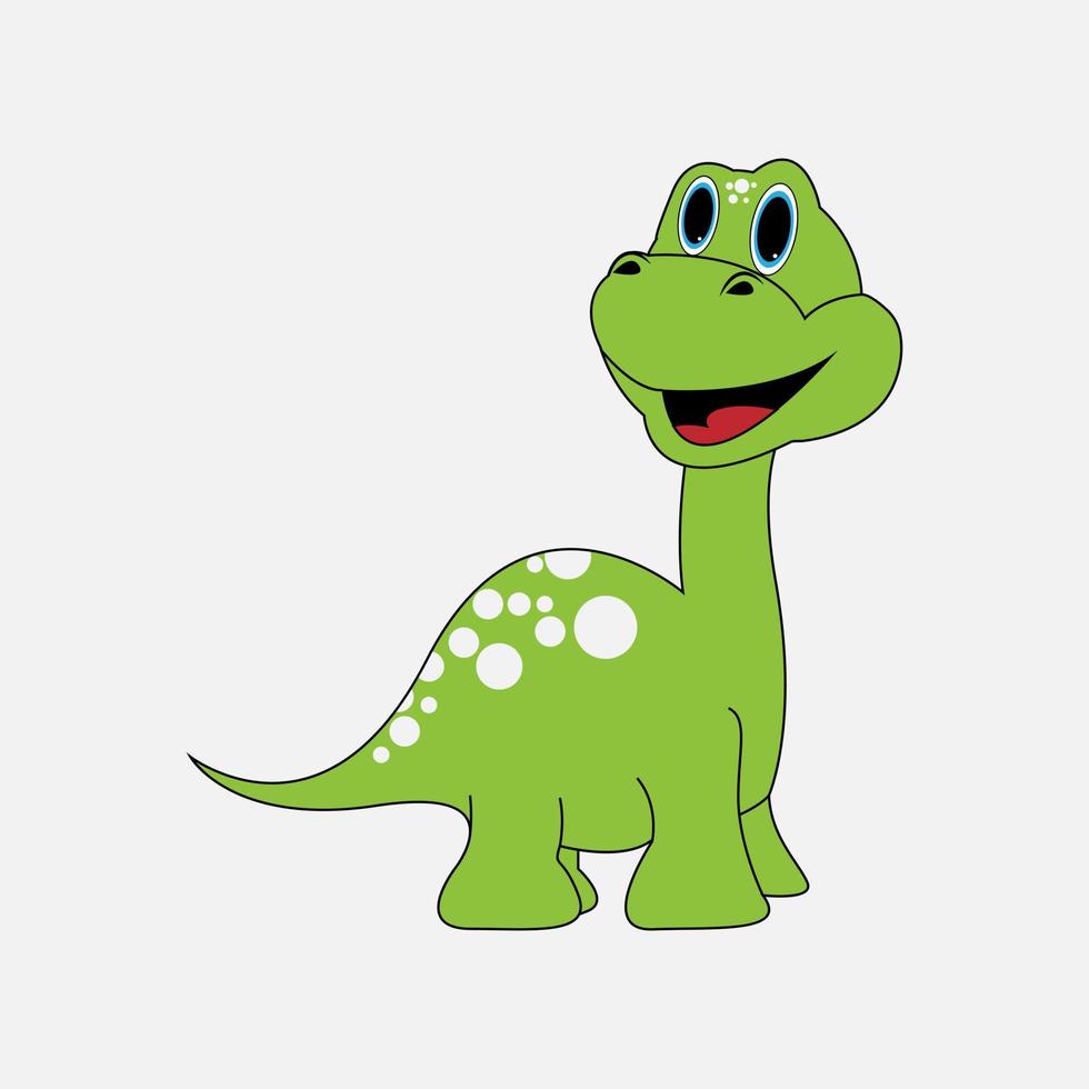 lindo, dinosaurio, animal, caricatura vector