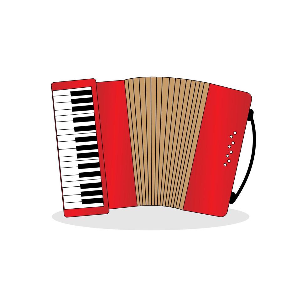 cute accordion illustration design vector