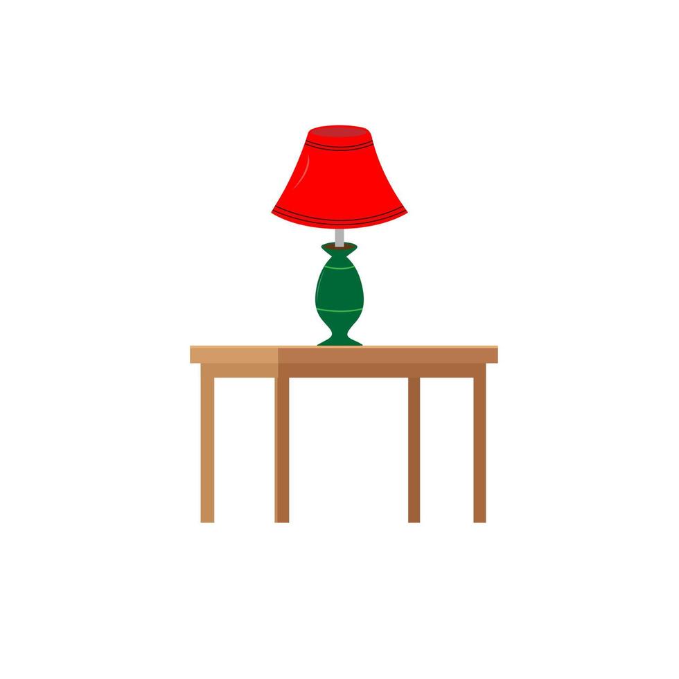 cute lamp and sofa illustration vector