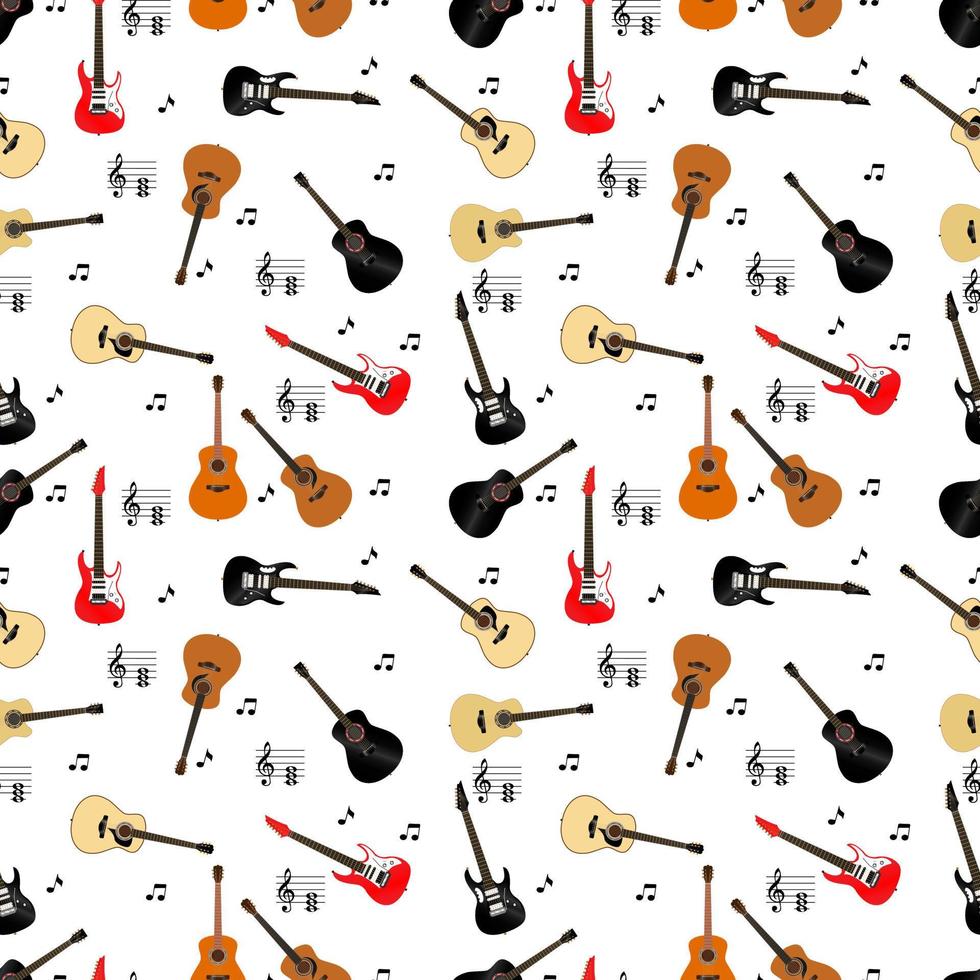 cute music pattern design vector