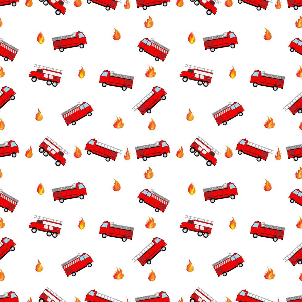 cute firefighter pattern design vector