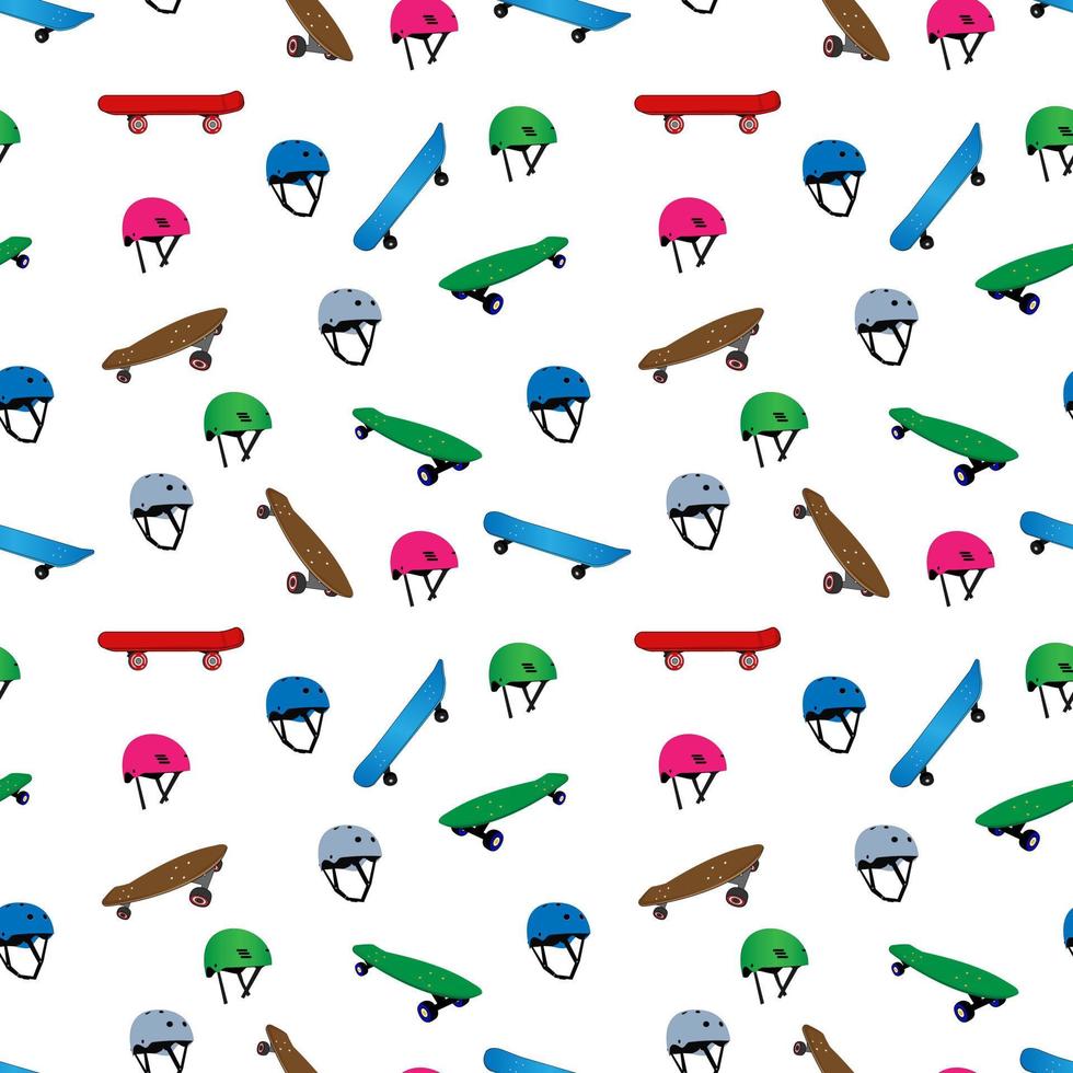 cute skate board pattern design vector