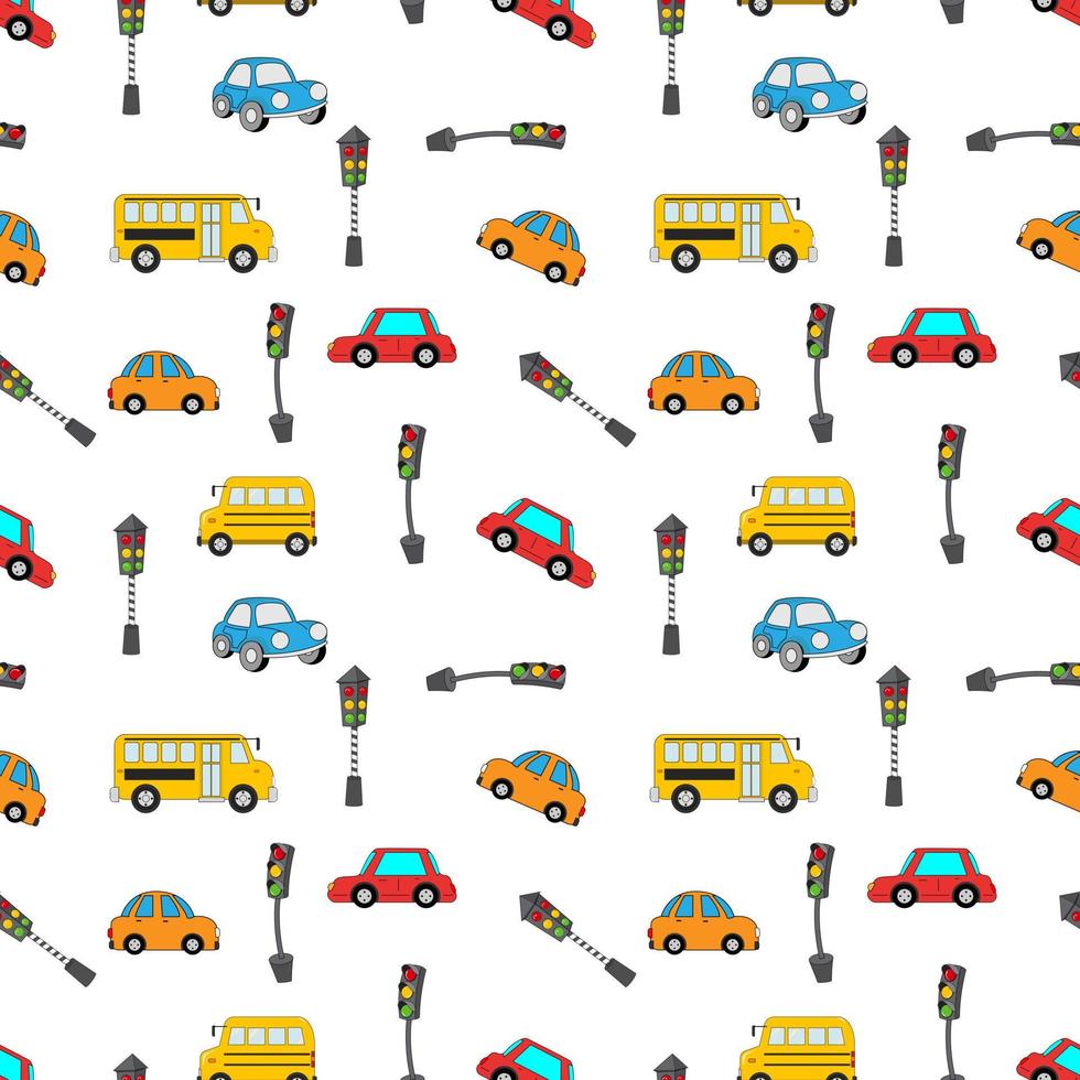 cute car pattern design vector