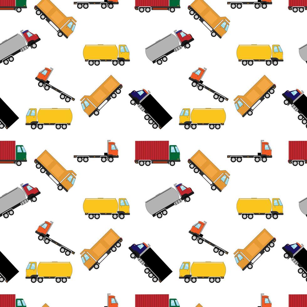 cute truck pattern design vector