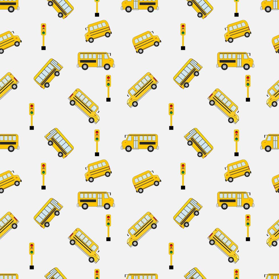 cute bus pattern design vector