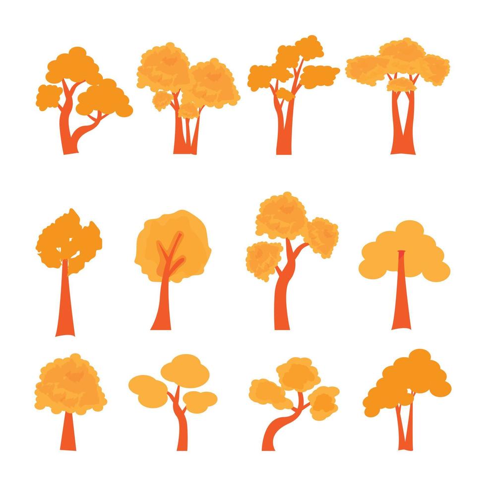 cute tree shape illustration design vector