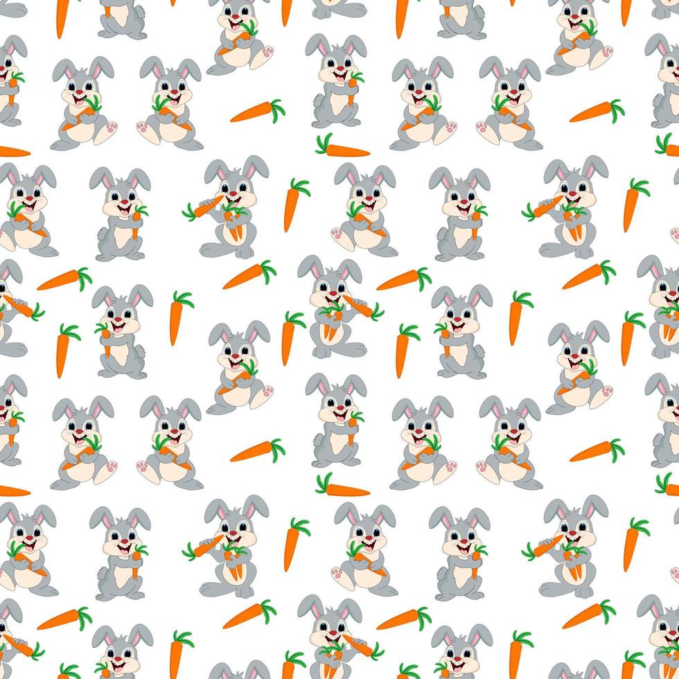 cute rabbit pattern design vector