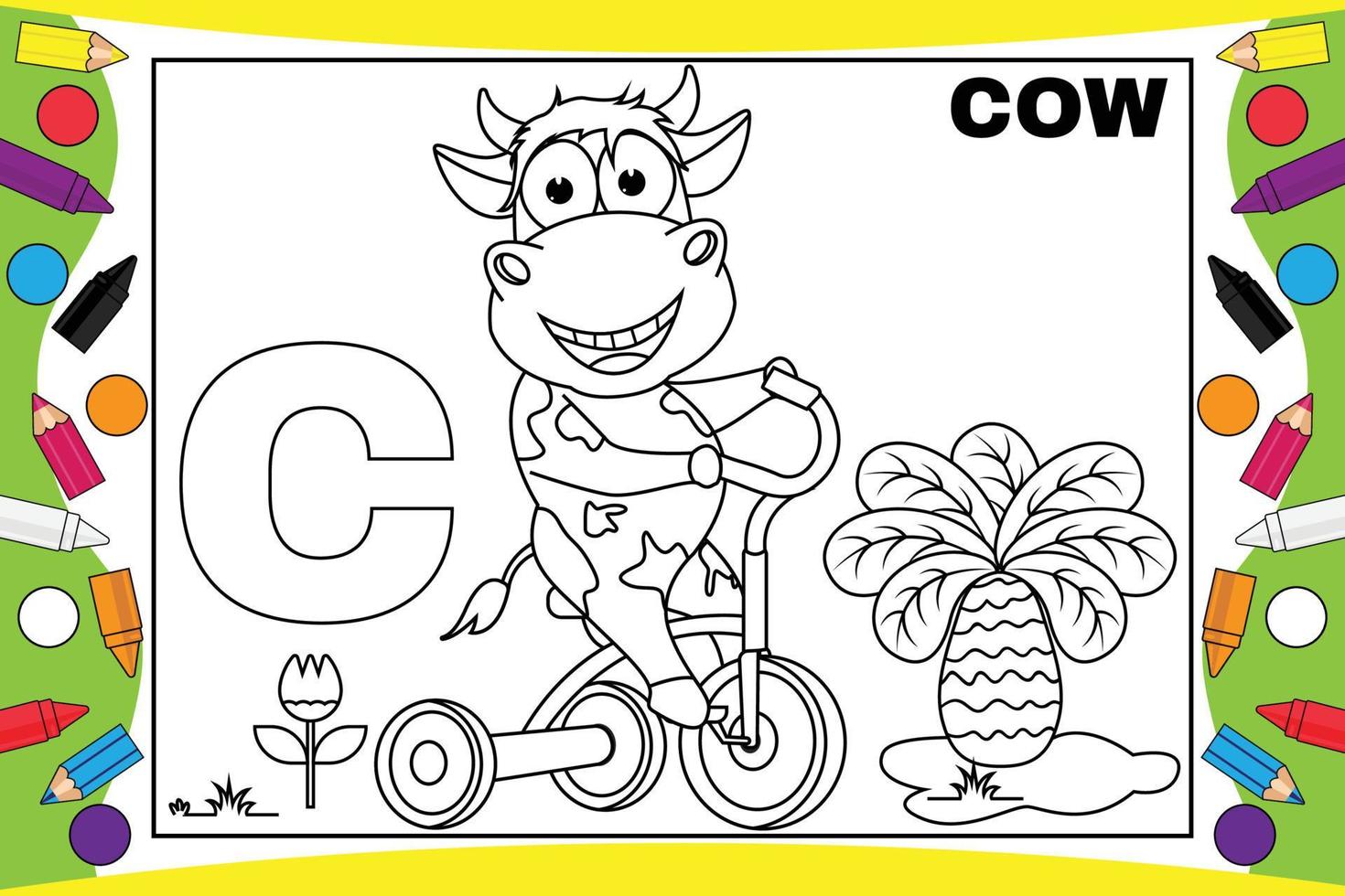 dibujos animados de vaca para colorear con alfabeto para niños 7802349 Vector en Vecteezy dibujos animados de vaca para colorear con alfabeto para niños 7802349 Vector en Vecteezy