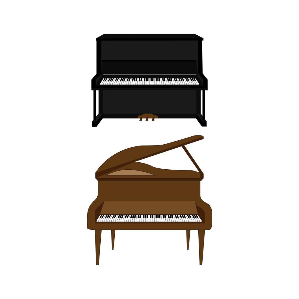 cute piano illustration design vector