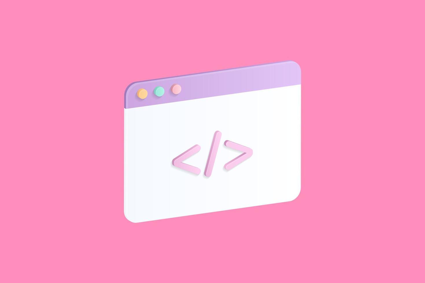Realistic web development 3d icon design illustrations vector