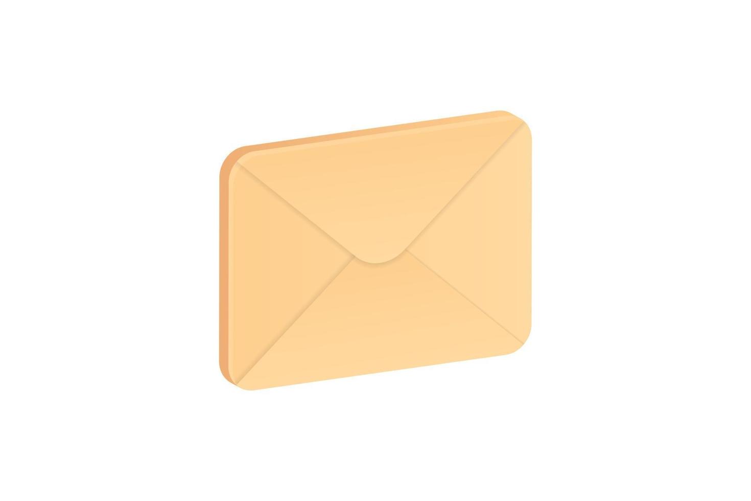 Realistic envelope 3d icon design illustrations vector