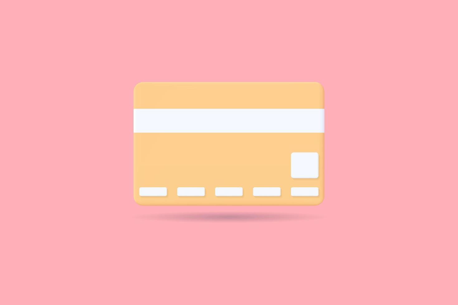 Realistic debit card 3d icon design illustrations vector