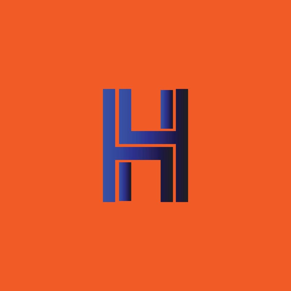 ilustración de logotipo de vector de letra h fresca y simple adecuada para logotipos de marca