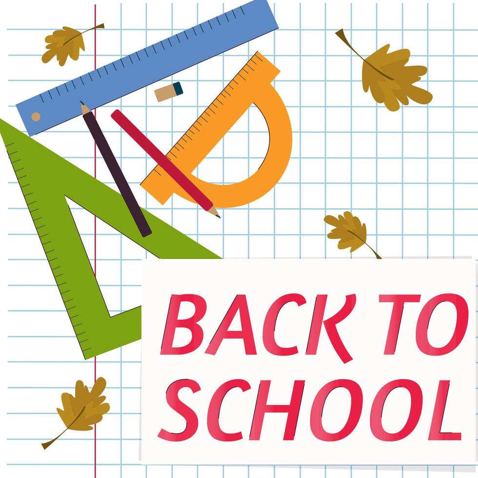 Concept school supplies for sketching vector
