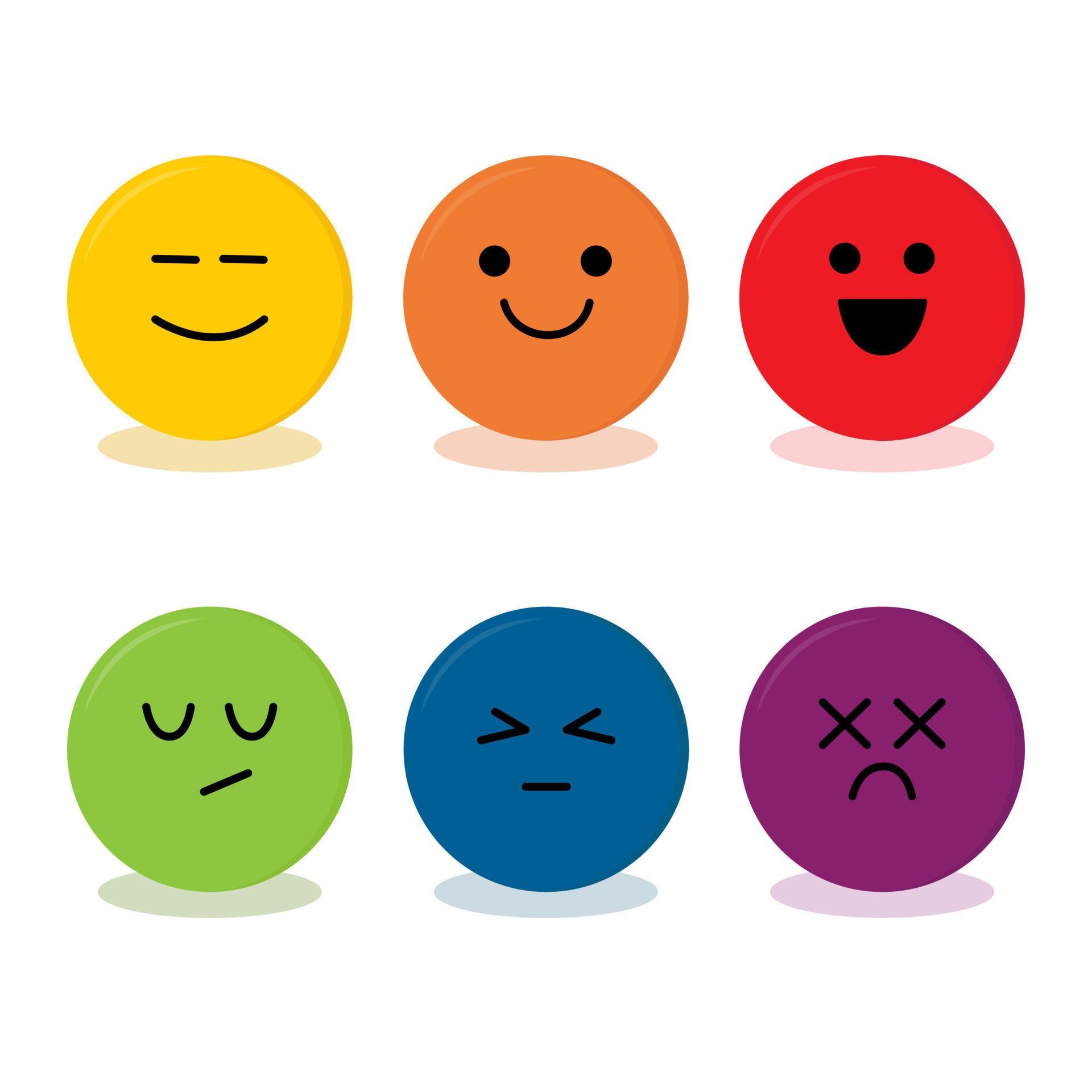 Emotion levels on the scale of different faces icon Design element for Emotion levels on the scale of different faces icon Design element for