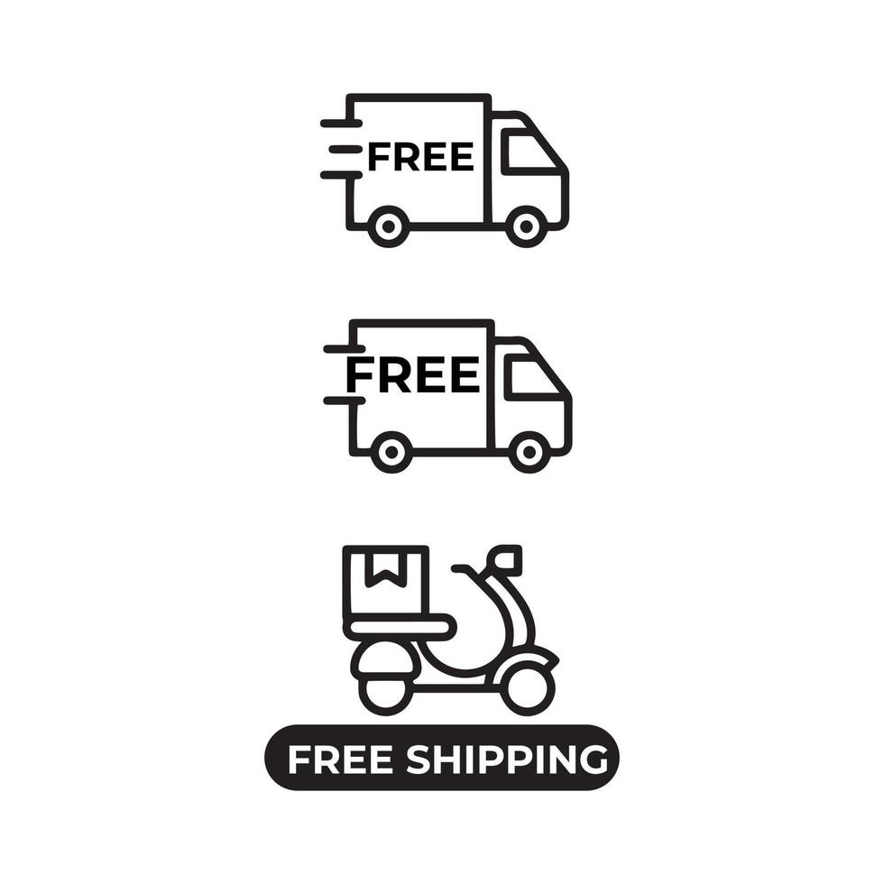 free delivery icons vector design