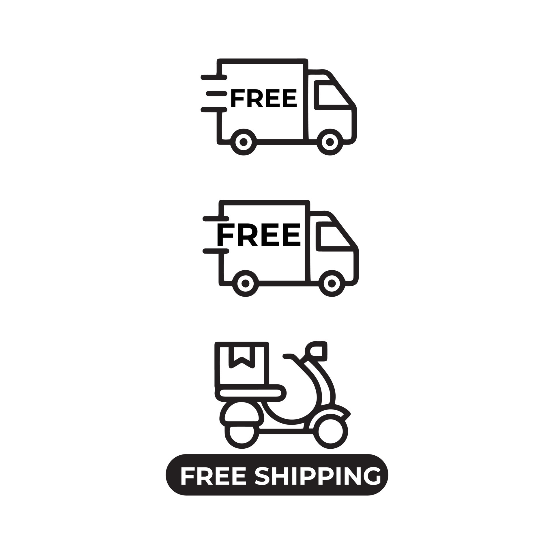 Original - Free shipping and delivery icons
