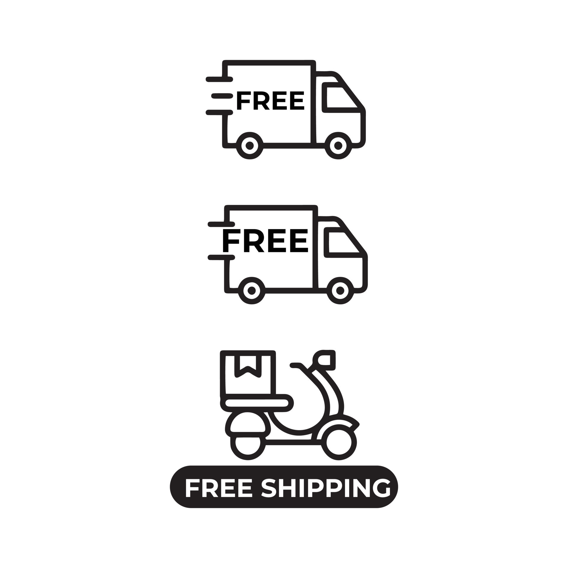 Free shipping delivery service logo badge 2423038 Vector Art at Vecteezy