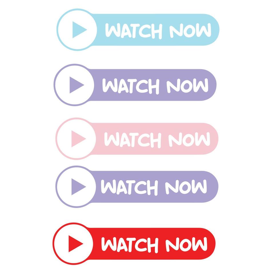 Watch Now Video Play Button vector design