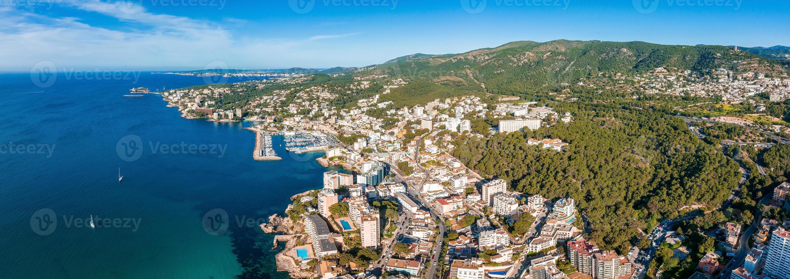 Aerial view of the capital of Mallorca - Palma de Mallorca in Spain. photo