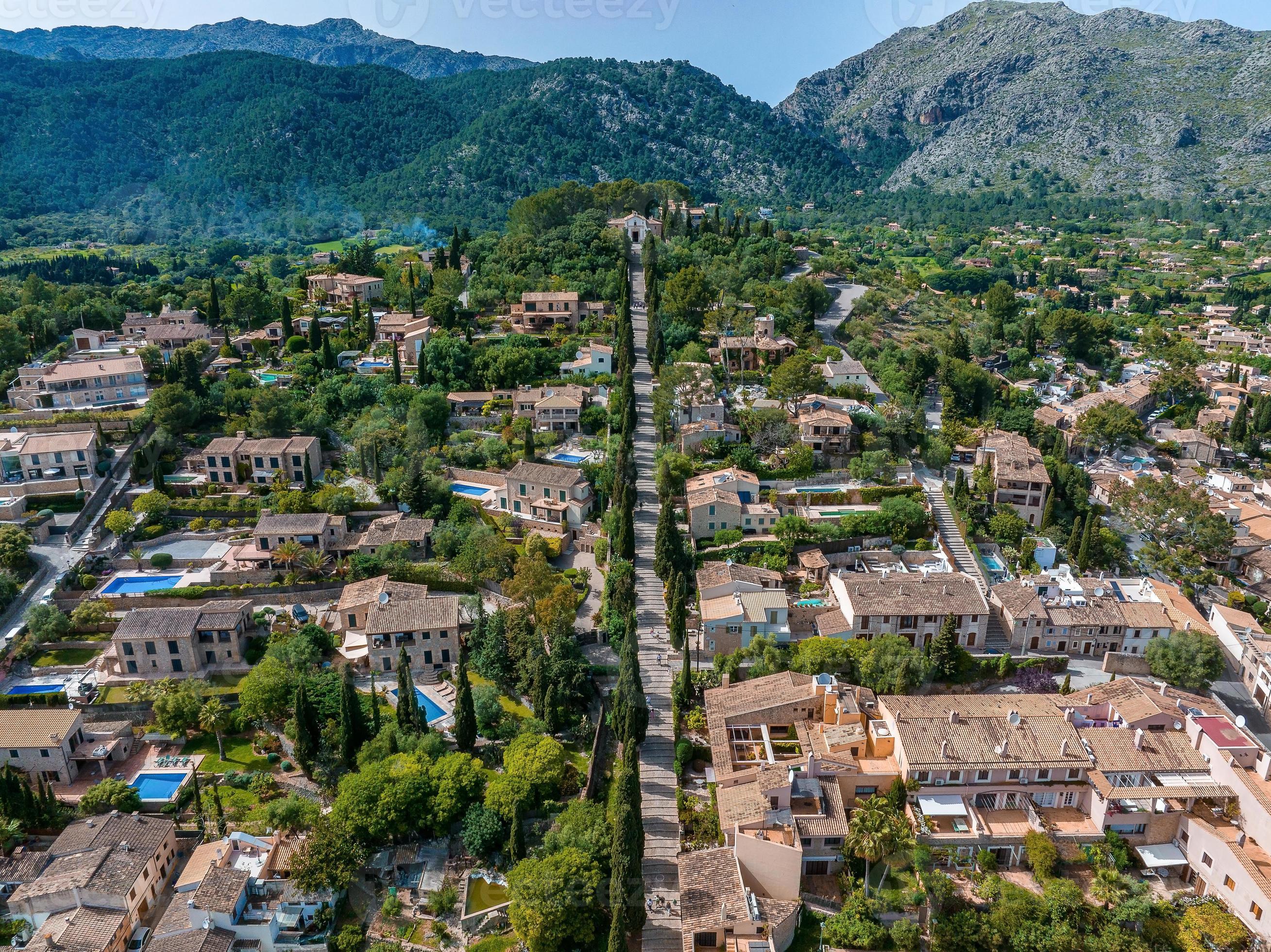 Aerial view of Pollenca, Mallorca, Spain. 7802827 Stock Photo at Vecteezy