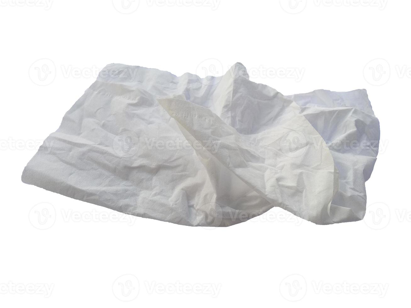 Crumpled paper texture. Crumpled paper isolated on white background photo