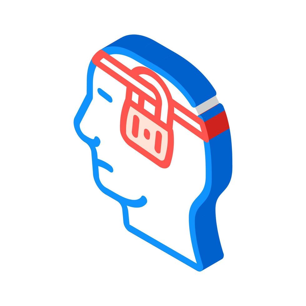 buried thoughts neurosis isometric icon vector illustration