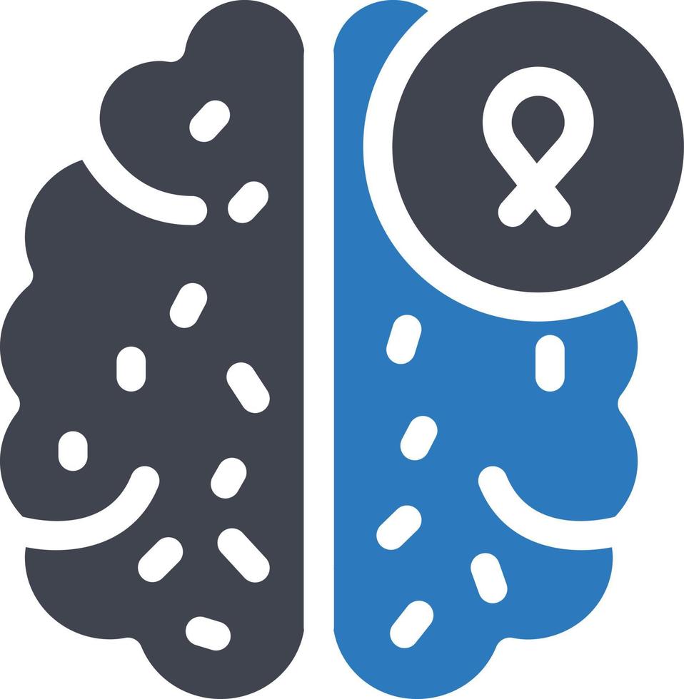 ilustración de vector de cáncer de cerebro en un fondo. símbolos de calidad premium. iconos vectoriales para concepto y diseño gráfico.