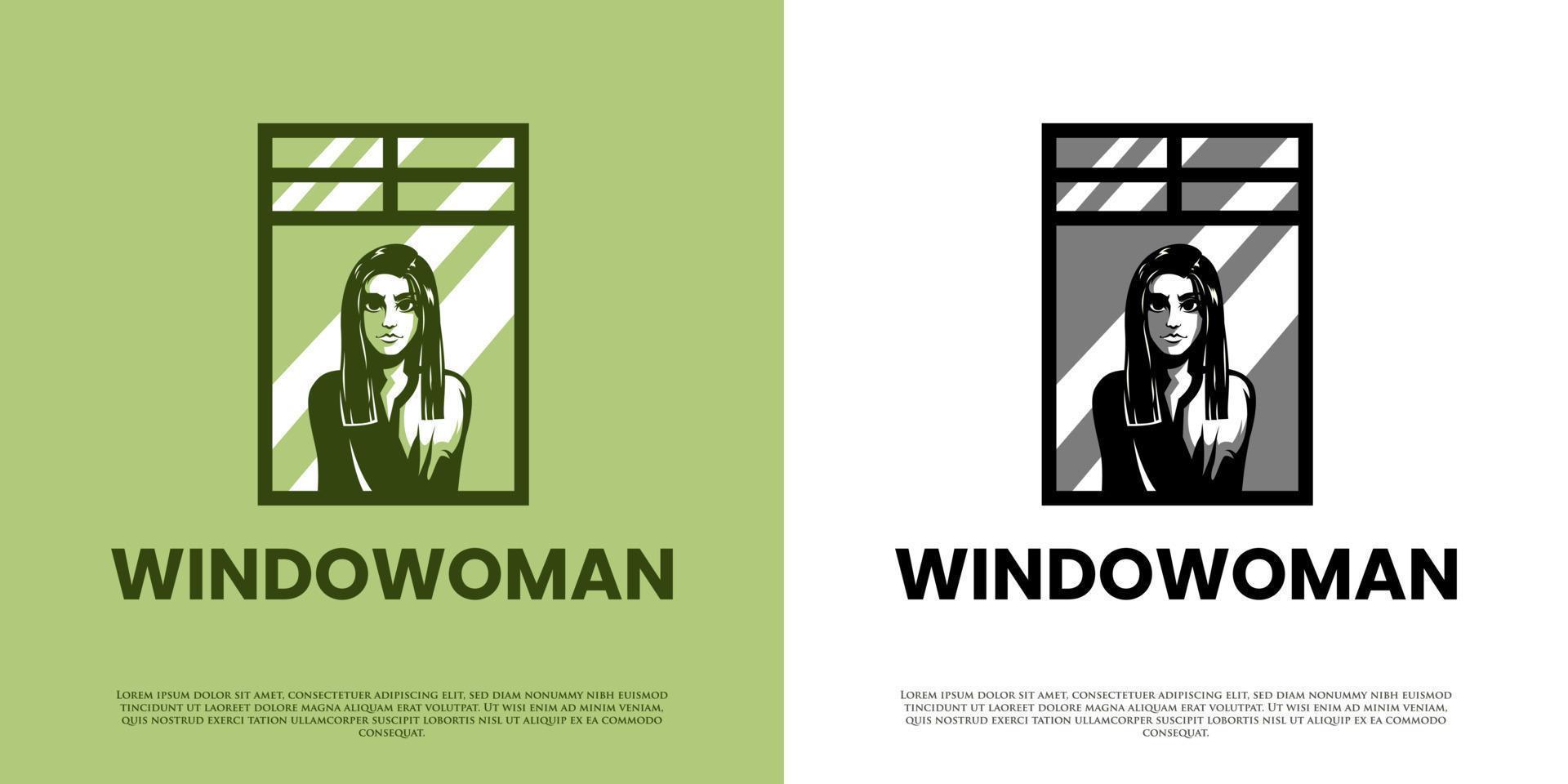 Lady in the Window Logo vector