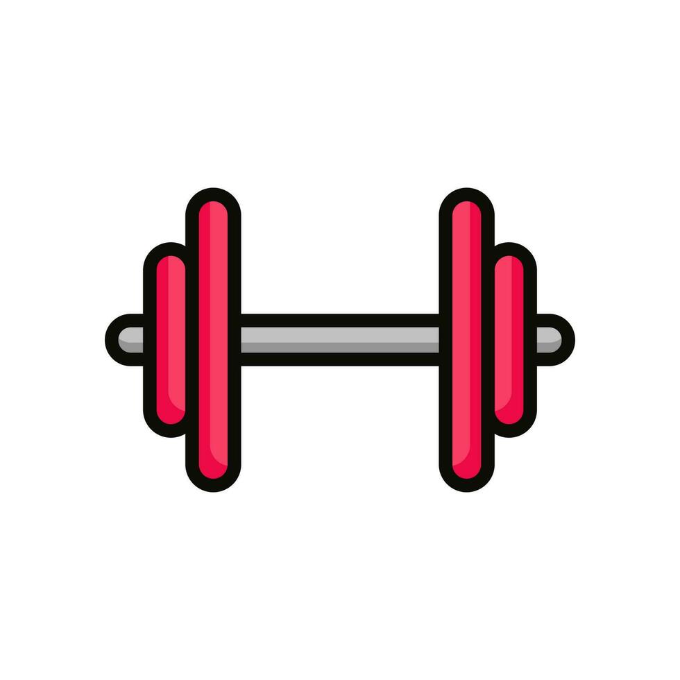 Dumbell Icon. Dumbell Logo. Vector Illustration. Isolated on White Background. Editable Stroke