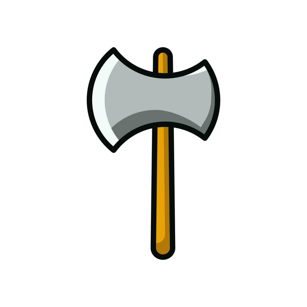 Axe Icon. Axe Logo. Vector Illustration. Isolated on White Background. Editable Stroke