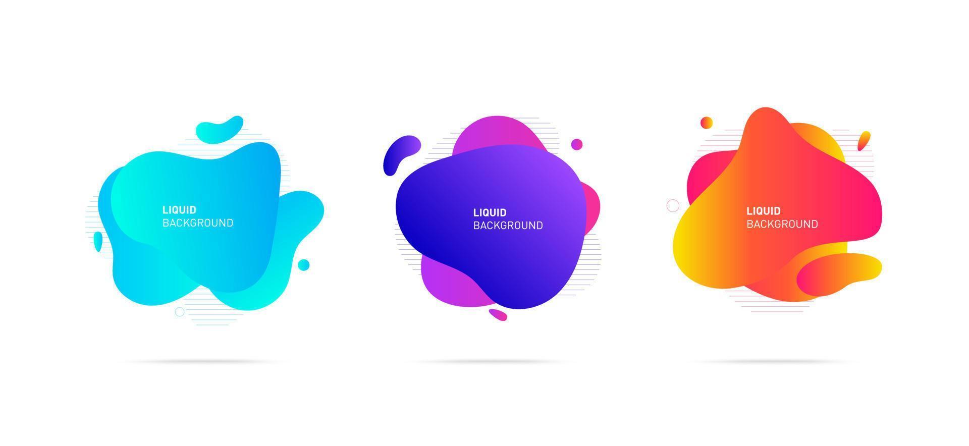 Modern Graphic elements Vector, Gradient abstract banners with flowing liquid shapes illustration vector. vector