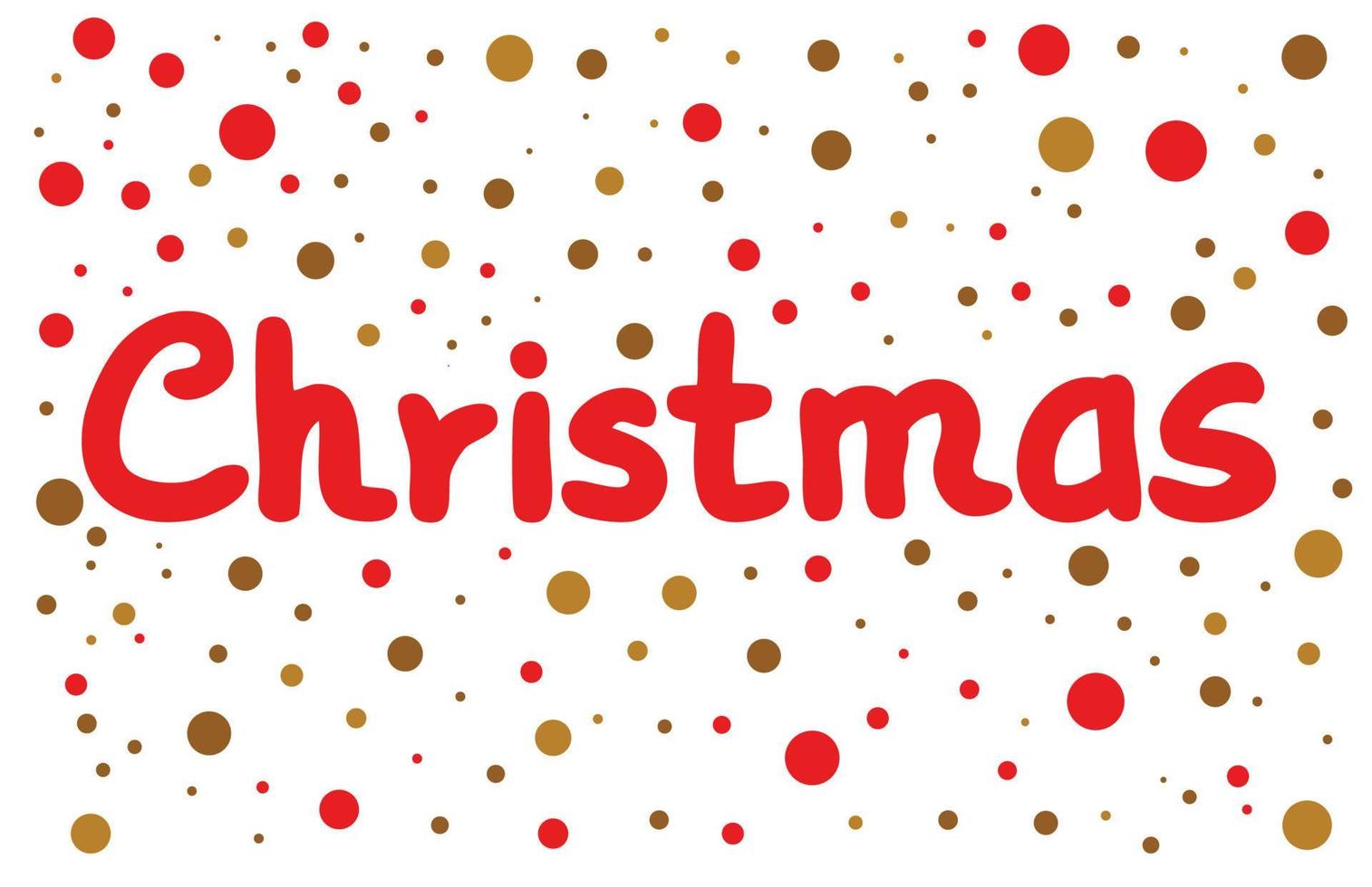 Christmas lettering with color dots. vector