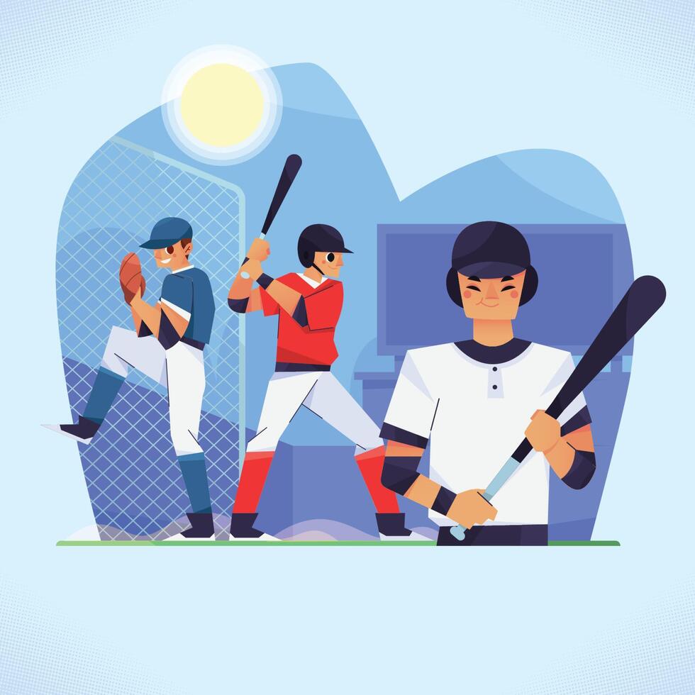 A Professional Baseball Player vector