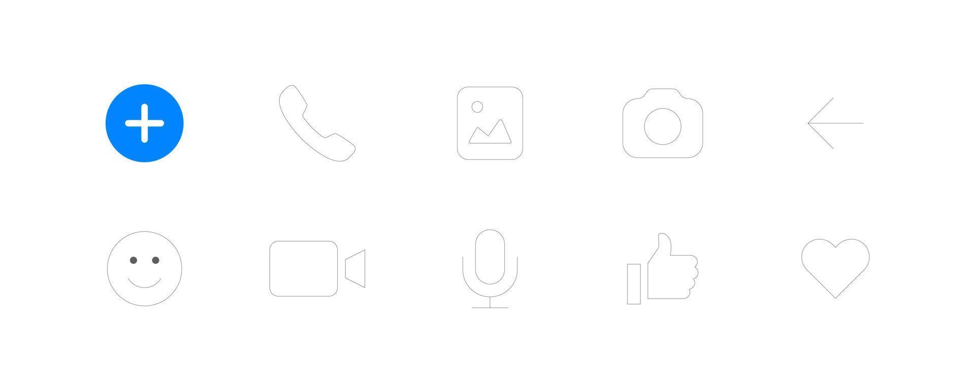 Website line icons vector illustration