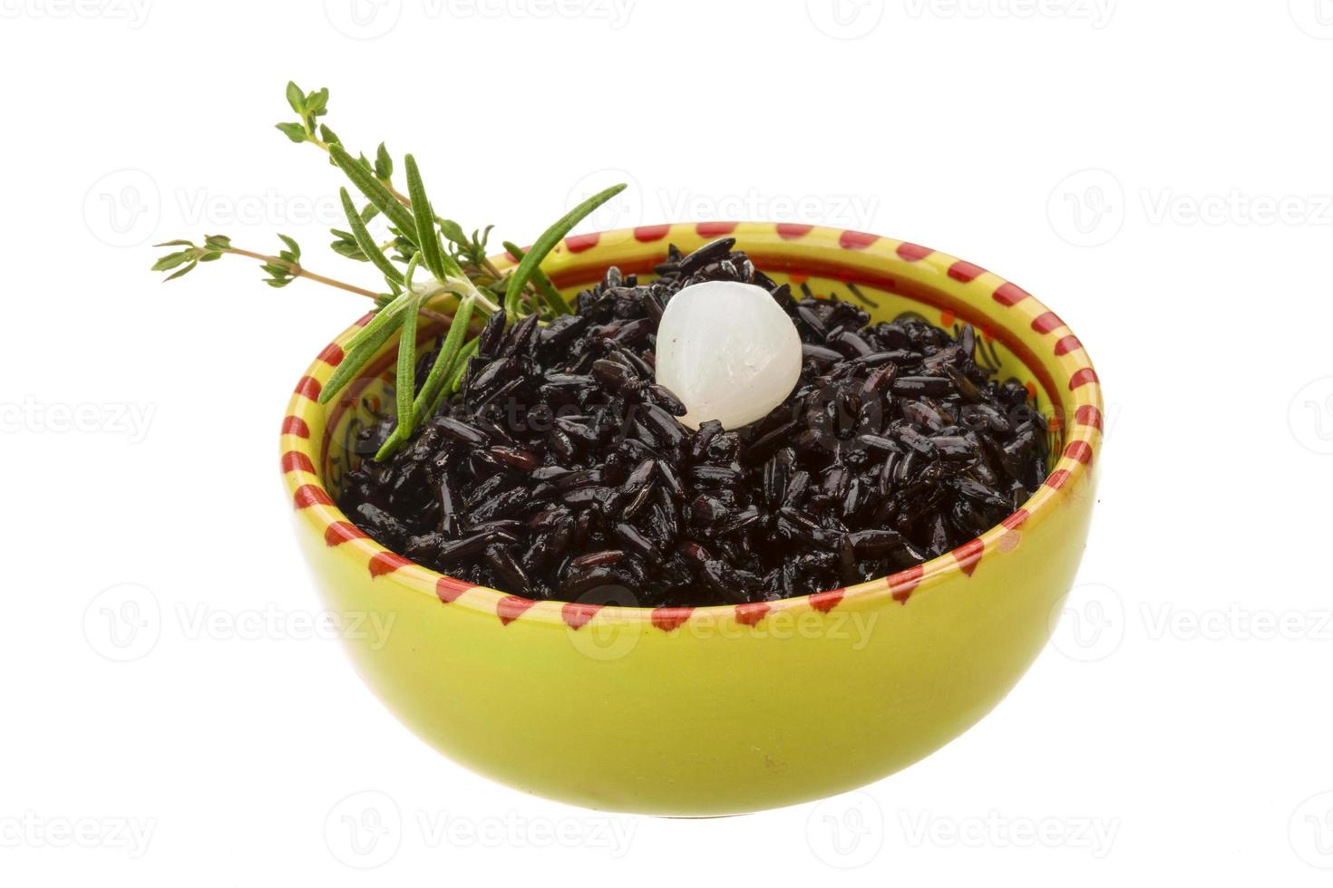 Black boiled rice photo