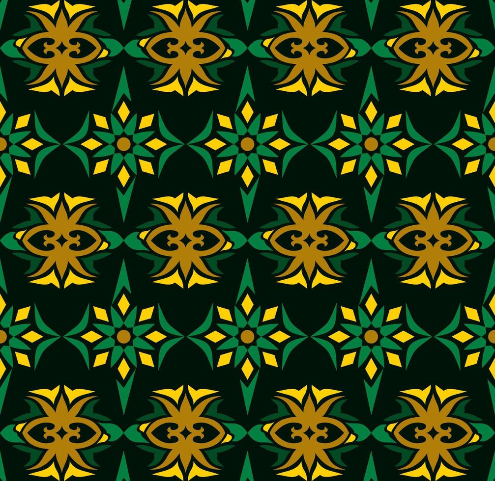 patrón sin costuras de patrón étnico dayak.motivo de tela indonesia tradicional.patrón de borneo. inspiración de diseño vectorial. textil creativo para moda o tela vector