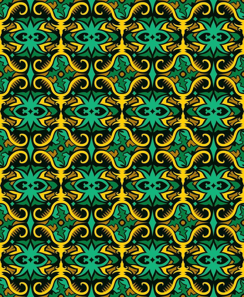 patrón sin costuras de patrón étnico dayak.motivo de tela indonesia tradicional.patrón de borneo. inspiración de diseño vectorial. textil creativo para moda o tela vector