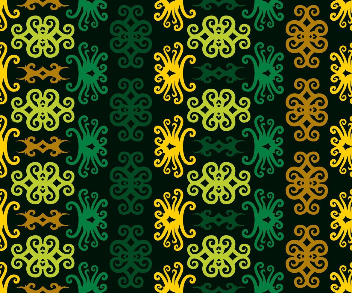 seamless patern of dayak ethnic pattern.traditional Indonesian fabric motif.borneo pattern. vector design inspiration. Creative textile for fashion or cloth